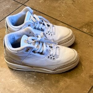 Jordan White and Gray Sneakers